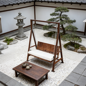 Chaise suspendue d'extérieur en aluminium pour <span class=keywords><strong>jardin</strong></span>, patio, avec auvent, mobilier <span class=keywords><strong>de</strong></span> luxe pour hôtel, villa, cour, résistant aux intempéries - Product Image 5