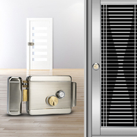 Serrure de Porte Extérieure Intelligente et Étanche, Grade 1 ANSI, en Acier Inoxydable Nickelé, Double Cylindre Électrique 12V/24V