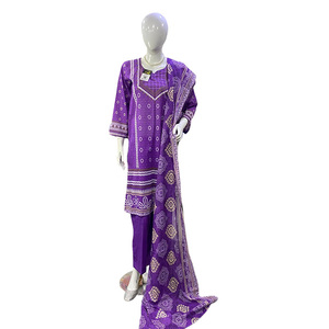 Elegant Stitched Light Purple Women Lawn Suit – Premium 3 Piece Embroidered Cotton Lawn Suit for Summer Wear - Product Image 1