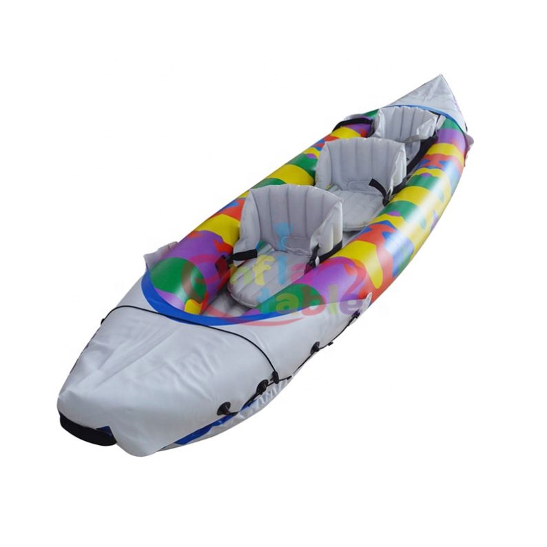 P & D пластиковый двойной надувной рыболовный каяк, надувной каноэ/каяк для 3 человек