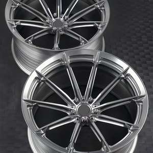 Nuevas Llantas de Aleación de Aluminio Forjadas Monobloque de Una Pieza 5x112/114.3/120 Diseño Cóncavo Negro Semibrillante para Mercedes Audi - Product Image 2