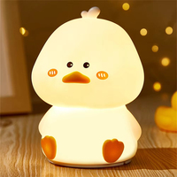 Lampe de table LED rechargeable RGB en forme de canard Kawaii, en silicone souple, pour salon, veilleuse USB pour bébés et enfants