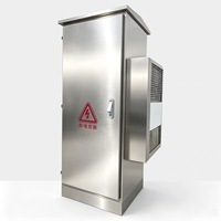 Armoire en acier inoxydable 304 avec climatiseur, armoire pour équipement de télécommunications étanche IP55, armoire réseau à température constante