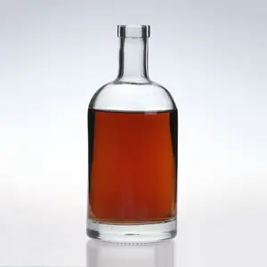 Ucuz fiyat 100ml 200ml 375ml 500ml 750ml don votka viski cin cam kare cam likör şişesi