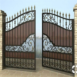 Porte extérieure de jardin Bon <span class=keywords><strong>prix</strong></span> Villa <span class=keywords><strong>Entrée</strong></span> Maison Porte principale Designs Porte en fer forgé de haute qualité - Product Image 2