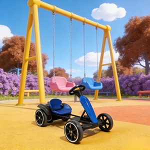 Children's Four-Wheeled Hydraulic Racing DC24V/48V Motor Drive Outdoor Foldable <b>Go</b>-<b>Kart</b> Digital Display Seat Height - Product Image 2