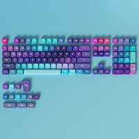 Blue Charm Keycap MOA Height PBT 5-side Dye Sublimation 120Keys Keycap Set Hot Sale for Ins/facebook/tiktok/shopee