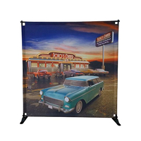 Support de toile de fond photo portable imprimé sur mesure en tissu tendu pour événements en studio et image de marque