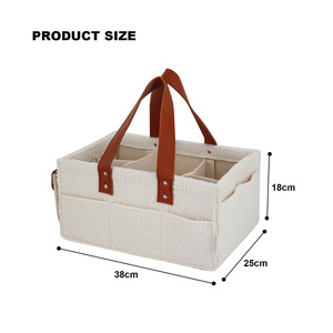 Baby Diaper Caddy Organizer With Removable <b>Storage</b> Compartment Nursery Baby Diaper Caddy Organizer Travel Car Diaper <b>Storage</b> Bin - Product Image 4