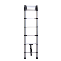 Escalier de sécurité portable de 3,2 m, verrouillage, marche pliable, aluminium télescopique, échelle pliable de sécurité