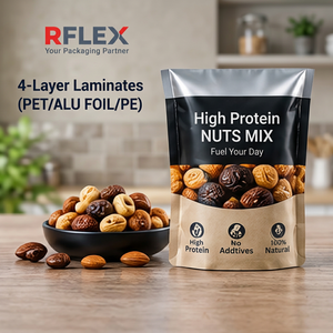 High Protein Nuts Mix Stand Up <b>Pouch</b> <b>Laminated</b> BOPP AL PE Food Grade Heat Seal Packaging - Product Image 2