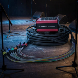 สายแยกสัญญาณเสียง SREXACT 16 ช่อง XLR สำหรับเวที สายถักแบบม้วน ตัวเชื่อมต่อแบบมืออาชีพ ทองแดงปราศจากออกซิเจน ป้องกันสัญญาณรบกวน - Product Image 1