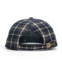 Casquette de papa de haute qualité à 5 panneaux avec visière légèrement incurvée et logo brodé, casquette non structurée