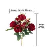 Buket Mawar Susu Awan Buatan Berkualitas Tinggi, Dekorasi Rumah & Pernikahan, Bunga Sutra, Hari Valentine, Thanksgiving