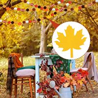 3 pièces Guirlande de football d'automne Guirlande de pompons en feutre pour décorations de fête d'automne Décoration de Thanksgiving Jeu de football Célébration