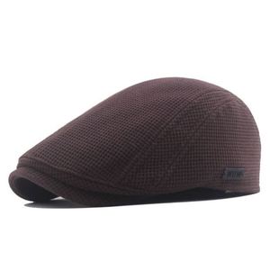 Wholesale Spring Autumn Winter Warm Knnited Cap Beret Flat Top Ivy <b>Hat</b> <b>for</b> Men - Product Image 4