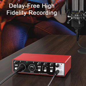 Factory OEM Professional 2 Channel <strong>USB</strong> <strong>Audio</strong> Interface <strong>Sound</strong> Card for Laptop <strong>Computer</strong> Karaoke Music Carte Son Studio Recording - Product Image 3