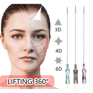 <span class=keywords><strong>Hilos</strong></span> <span class=keywords><strong>de</strong></span> PCL con púas 4D tipo L <span class=keywords><strong>de</strong></span> 18G y 100mm para lifting facial en clínicas médicas - Product Image 2