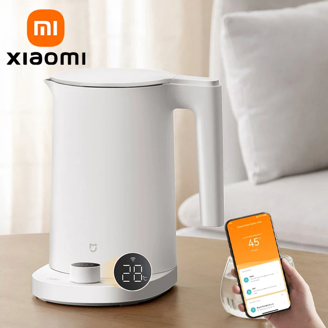 For MIJIA Thermostatic Electric Kettles 2 Pro,1.7L,1800W,304 Stainless,Tea Kettle for Hot Water, Coffee & Tea,220V,CN Version