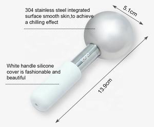 Rodillo Facial de Masaje en Frío para el Cuidado de la Piel, Globos de Hielo de Acero Inoxidable Plateado para Ojos - Product Image 5