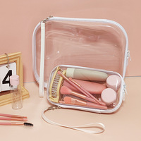 JOYSUN Boîte de rangement et sac en PVC transparent, étui rigide portable pour outils, organisateur de gadgets numériques pour voyage et usage quotidien