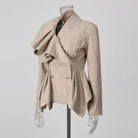 Nouveau Blazer Femme Automne 2026, Veste de Costume Élégante à Coupe Ajustée et Design Irrégulier pour le Bureau