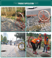 4-16mm Machine à dessiner Fil Conduit Serpent Rod Frp Duct Rodder Underground Fiberglass Cable Puller