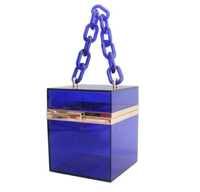 Vente à chaud de sacs à main de luxe en plastique transparent acrylique pour femmes, mode avec logo personnalisé, organisateur de boîtes de rangement