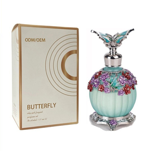 20ml Metal Flower <b>Perfume</b> Oil With Stainless Bar Glass Essential 0il - Product Image 3