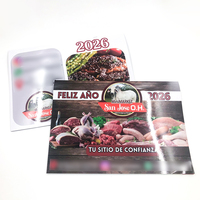 Logo personnalisé promotionnel imprimé point de selle reliure papier couché bureau de haute qualité 2026 Table calendrier de bureau