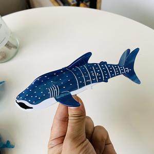 Nuevas pinzas para el <span class=keywords><strong>pelo</strong></span> de acetato de la serie Ocean, pinzas de tiburón ballena con diseño de nicho, accesorios para el cabello al por mayor, pinzas para cola de caballo - Product Image 1