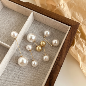 Molletta perlata lineare Broch Bout-Tany autoriparazione X orecchini di perle (acquista 10) - Product Image 1