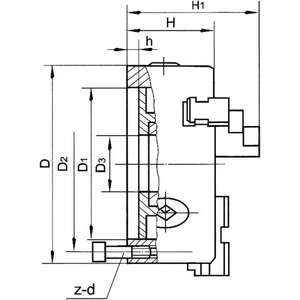 FERVI - M005/500 Precision self centering <b>chuck</b> with 3 jaws with reversible top jaw - EAN 8012667003302 POWER TOOLS ACCESSORIES - Product Image 2