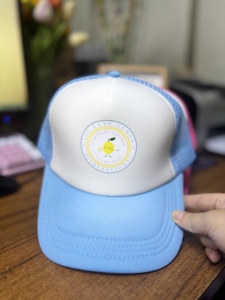 Cappello da uomo in maglia da camionista in schiuma da donna leggero a 5 pannelli in tinta unita stile Snapback regolabile in tessuto Jersey Oxford Terry - Product Image 4