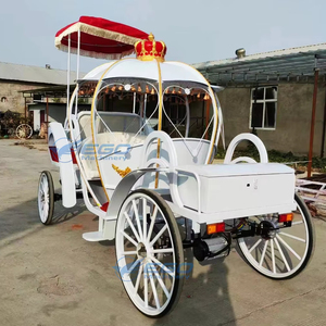 4-wheel Special Transportation Cheap Pumpkin Horse Carriage Buggy Marathon Horse Cart cinderella Wedding Horse Carriage for Sale - Product Image 4