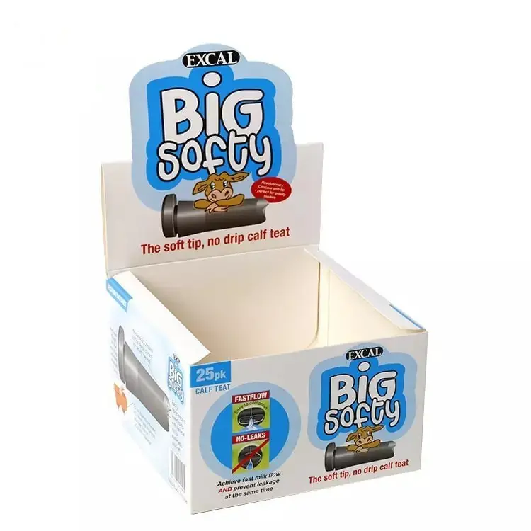 Promotional Shelf Ready Packaging Tear Away Folding Counter Template Counter Paper Cardboard Display Box
