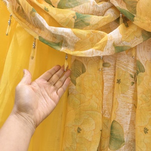 Livraison Gratuite – Ensemble de 7 Rideaux Transparents avec 3 Cantonnières et 4 Panneaux (2 Ensembles par Sac) – Voilages pour Salon et Chambre à Coucher - Product Image 3