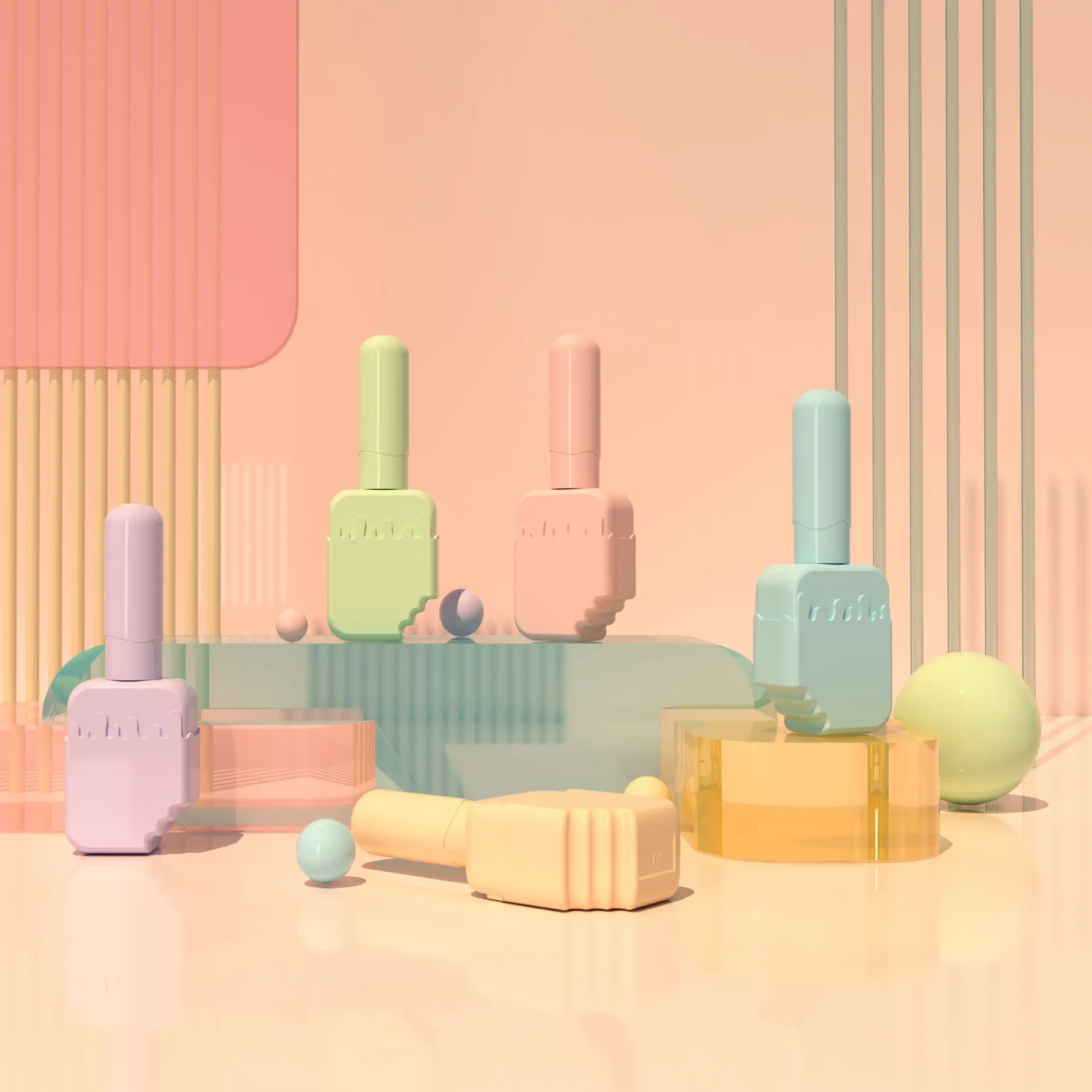 Botellas de esmalte de uñas moderno de nuevo diseño de 10ml, botella de esmalte de uñas de gel uv mate a granel, proveedor de botellas de polvo de cromo