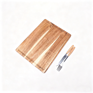 Tabla de cortar de Acacia no tóxica, tablas de cortar de madera con ranuras para jugo para carne, tablas de tallado de madera para el hogar y la cocina de barbacoa - Product Image 4