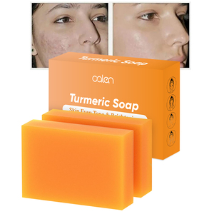 Saponetta naturale per la pelle alla curcuma per viso e corpo per macchie scure e aree intime efficace per la cura delle ascelle - Product Image 1