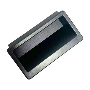 LS537 Plastic Cabinet Handle Rectangle <b>Black</b> Concealed Modern Minimalist Easy Installation - Product Image 2