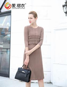 2019 diseño de moda venta al por mayor media manga encaje cuello redondo <span class=keywords><strong>vestido</strong></span> de las mujeres fotos <span class=keywords><strong>Oficina</strong></span> <span class=keywords><strong>vestido</strong></span> para damas - Product Image 5