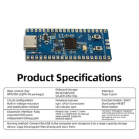 Carte de développement RP2350 avec puce RP2350A Type-C pour Raspberry Pi Pico 2, carte MCU MicroPython, connecteurs non soudés