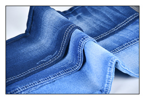 Nhà Máy Sản Xuấ<span class=keywords><strong>t</strong></span> Sợi 9.3 OZ Chấ<span class=keywords><strong>t</strong></span> Lượng Cao Nhuộm Số Lượng Lớn Vải Denim Cotton Co Giãn Giá Cho Quần Jean Nữ - Product Image 4