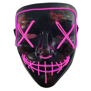 Máscara con luz LED de Halloween, máscaras de <span class=keywords><strong>purga</strong></span> con modos de iluminación, máscara de miedo para Festival, Cosplay, fiesta de disfraces de película - Product Image 2