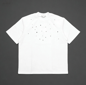 Men's Streetwear <b>Rhinestone</b> Embellished T-Shirt High Street Loose Drop Shoulder Short Sleeve Casual <b>Top</b> - Product Image 2