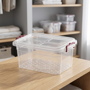 Premium Eco-Friendly Rectangle Lockable Dishwasher Safe Large Capacity PP Food Storage <b>Container</b> Lids Harmless Home Organizer - Product Image 2