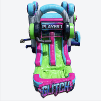 GLITCH FUN BOUNCE Combo Inflable de PVC para Videojuegos al Aire Libre
