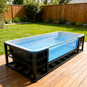 Piscine modulaire avec fenêtre en acrylique transparente pour une vie en plein air, piscine à structure ouverte, piscine spa extérieure - Product Image 5
