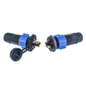 구리 접점이있는 M25 자동 잠금 LED 거리 및 항공 조명 전원 플러그 2-8 핀 방수 커넥터 - Product Image 1
